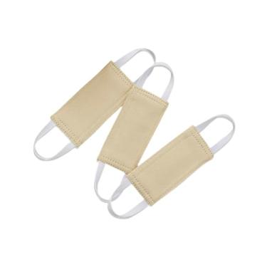 Imagem de Ｂｅｓｇａ 3 peças de capas para trava de porta de berçário, tecido Oxford para pessoas com sono leve, leve e multiuso, 10 cm x 5 cm, com alças flexíveis, Bege