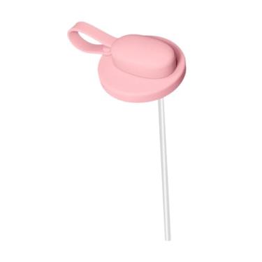 Imagem de Ｂｅｓｇａ Tampa de silicone para lata de refrigerante com canudo, tampa reutilizável para latas de bebidas, à prova de derramamento, para cozinha, piqueniques, Rosa