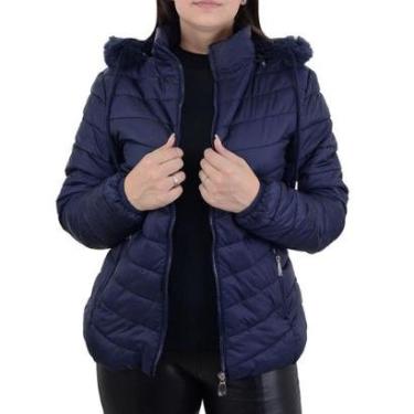 Imagem de Jaqueta Feminina Facinelli By Mooncity Peluciada Marinho - 620299-Feminino
