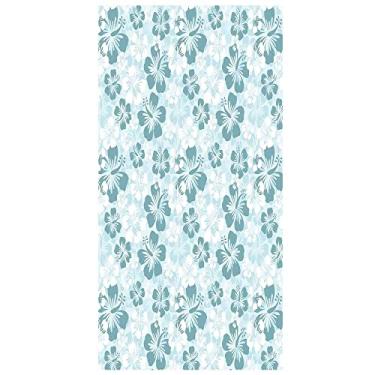 Imagem de Película de privacidade de janela havaiana decorativa, janela decorativa 3D, decalques de vitrais, adesivo de janela aderente estática não adesivo, L90 x C 190 cm