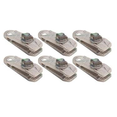 Imagem de 6pcs clipes de lona grampos presos de trava pesada tenda de fixadores clipes titular para toldo de camarão de camping ao ar livre camuflagem 8cm 3,1in
