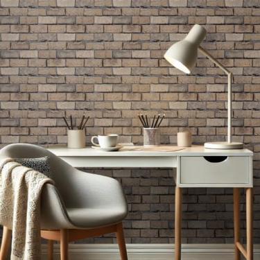 Imagem de Papel de Parede Tijolinho Adesivo de Parede 3D Texturizado Lavável 5 Metros x 45cm (Tijolo London)