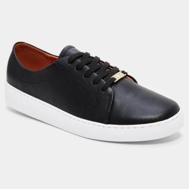 Imagem de Tênis Vizzano Casual Cadarço Pelica - Preto e Branco, 35