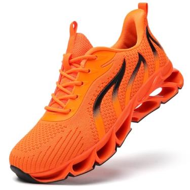 Imagem de SKDOIUL Tênis de corrida esportivo masculino de malha respirável para corredores de trilha, Partícula bege/fantasma/branco, 41