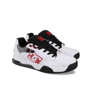 Imagem de DC Shoes Tênis masculino versátil, Branco/Preto/Vermelho, 43