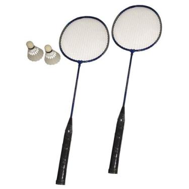 Imagem de Badminton Kit 2 Raquetes 2 Petecas Bolsa Transporte ul - Top Rio
