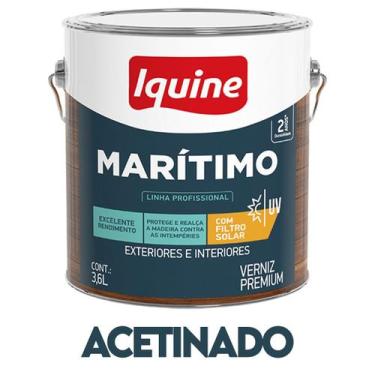 Imagem de Verniz Extra Maritimo Iquine Natural Brilhante Fosco e Acetinado 3,6L