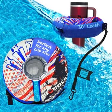 Imagem de Human Bobber Suporte de bebida flutuante inflável para piscina - boias flutuantes para adultos segurarem lata de cerveja, copo ou garrafa de vinho na banheira de hidromassagem, piscina, lago ou barco