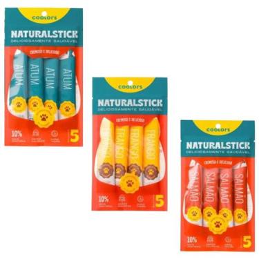 Imagem de Kit C/3 Petisco P/Gatos Naturalstick Cremoso C/3 Sabores 75g - Natural