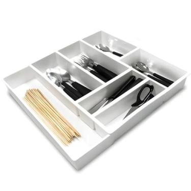 Imagem de Organizador Talher Branco C/Extensor P/Gaveta Modular