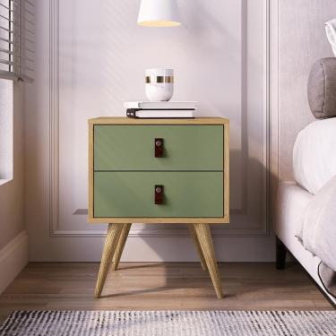 Imagem de Mesa de Cabeceira Genialflex Amber 2 Portas Savana Alecrim