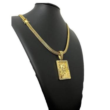 Imagem de Cordão Cad Duplo + Pingente Coringa - Banhado a ouro 18k - ToJoia18k