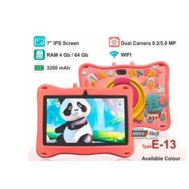 Imagem de Tablet Infantil Android 13 4ram 64gb 5G Lançamento Easytech, Rosa