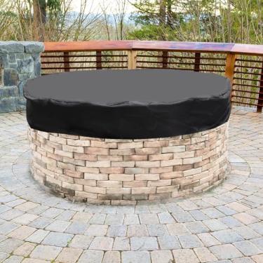 Imagem de lasuroa Capa De Mesa Redonda Grande Para Área Externa Fire Pit Boss A Gás Propano, 66,93 Pol. Diâmetro, Tecido Oxford À Prova D'Água