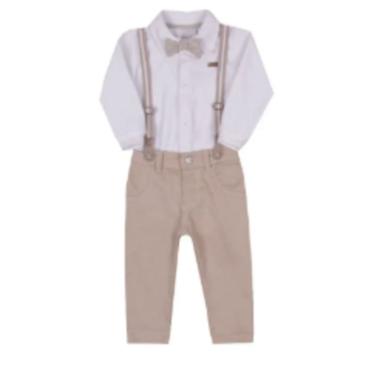 Imagem de Conjunto Batizado Bebê Menino Body Plush Calça Paraiso 14643