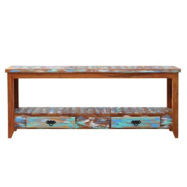 Imagem de Rack Aparador Ripado 1,5 M Madeira Maciça - Pátina - Móveis Brasil