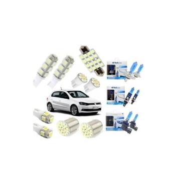 Imagem de Kit Lâmpadas Led Super Brancas Gol Voyage G5 G6 Techone - Blue Lion