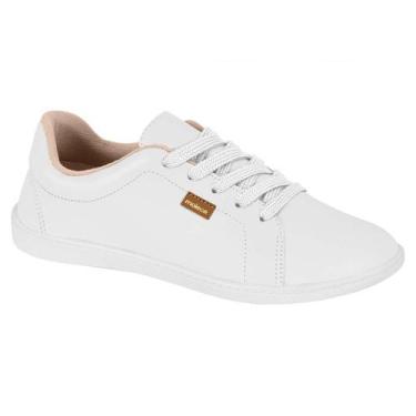 Imagem de Tênis Feminino Moleca Casual Básico Confortável Original, Branco, 35