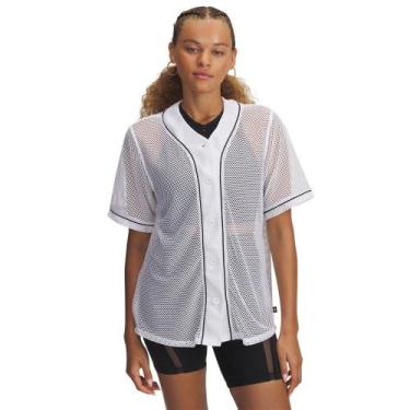 Imagem de Blusa Sportstyle Feminina Under Armour Baseball Jersey, Branco, M