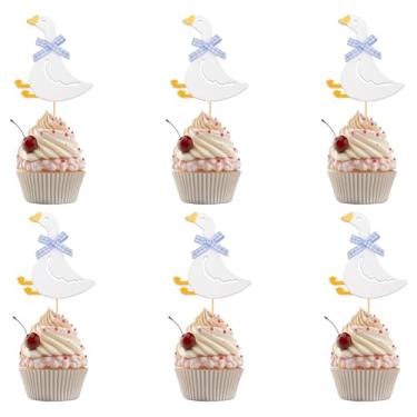 Imagem de 36 Peças de Toppers para Cupcakes Silly Goose, Decorações Bolo Aniversário Blue Goose 9x8cm para Chá Bebé Festa Aniversário Tema Revelação Género