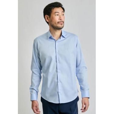 Imagem de Camisa Docthos Tailor Fit Manga Longa Premium Cotton, 057 azul claro, 
