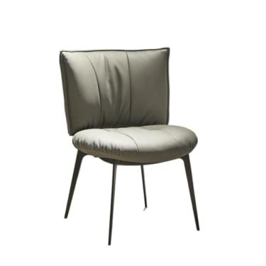 Imagem de Cadeira de jantar minimalista com esponja de alta densidade e pernas de aço carbono (marrom)