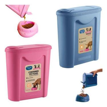 Imagem de Porta Ração Dispenser Pote Pet Gato Cachorro Organizador Gat - SANREMO