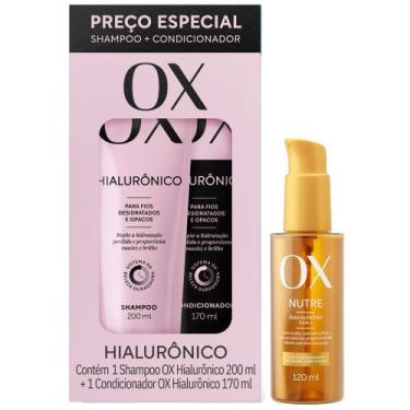 Imagem de Kit OX Hialurônico Shampoo + Condicionador + Óleo Capilar Nutritivo 12