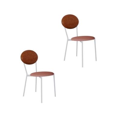 Imagem de Cadeira Vintage Elipse Fixa C-4 Pes 430 X 535 X 860 Mm C-2 Un. Pés Brancos. Cy.tlp.rse-cn.cml Tulipa Rse-cn.caramelo