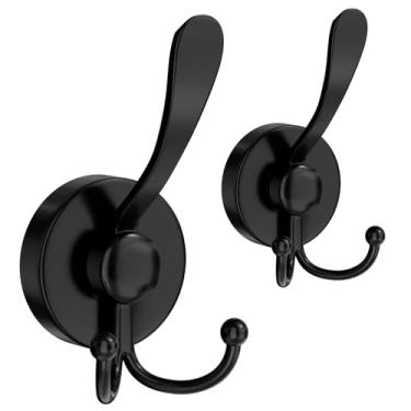 Imagem de Soleilwear Ganchos de ventosa para chuveiro, chuveiro interno, parede, banheiro, quarto, cozinha, porta, janela de vidro, espelho, azulejo, sem perfuração, pendurar até 6,8 kg para toalhas, roupões