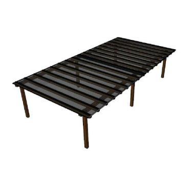 Imagem de Cobertura Policarbonato Alveolar 8,00m x 4,00m - Fume 4mm - RM Policar