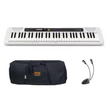 Imagem de Teclado Casio Casiotone CT-S200 WH Com Capa e Luminária Kit