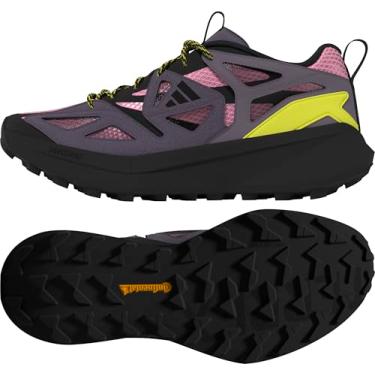 Imagem de adidas Tênis masculino Kantai Trail, Rosa Bliss, preto/enxofre puro, 38