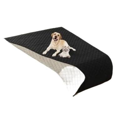 Imagem de Manta Pet e Cobertor Protetor Impermeável para Cama, Capa para Sofá e Banco de Carro, Acomoda Caminha de Cães e Gatos(Preto)