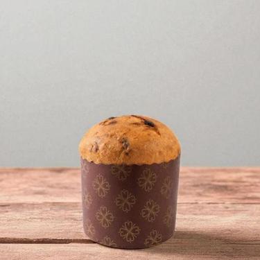 Imagem de Forma Panetone 100g - Marrom Decorada com Trevos - 10 unidades - Ecopa