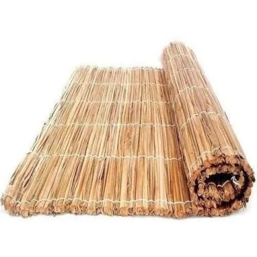Imagem de Kit Esteiras Tapete Forro 1,70 x 1,00 Mts Palha Taboa Pergolado Jardim Decoração Tatame(1 Unidade)