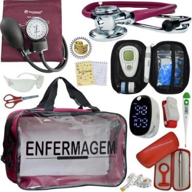 Imagem de Kit Enfermagem Premium Basico - Love Saude, VINHO TRASNPARENTE INCOTER