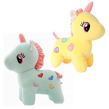 Imagem de Pelúcia Divertida Unicórnio 26x23cm diverso 1 pç DRM1076 - Dorémi