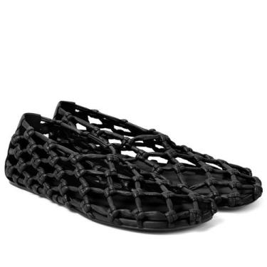 Imagem de Sapatilhas de balé ZJGZF Black Mesh para mulheres, praia, verão