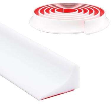 Imagem de Barragem de água do limite do chuveiro, protetor de água do chuveiro, barragem de chuveiro de silicone autoadesivo barreira de água banheiro pia de cozinha respingo para separação seca e molhada