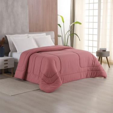 Imagem de Edredom Bali Liso Queen 01 Peça Micropercal Dupla Face 400 Fios Macio - Rose - 100% Poliéster