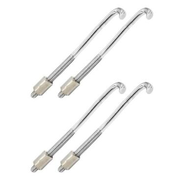 Imagem de Kit 4 Garra Afinação Percussão 10Cm Cromo Com Porca Torelli