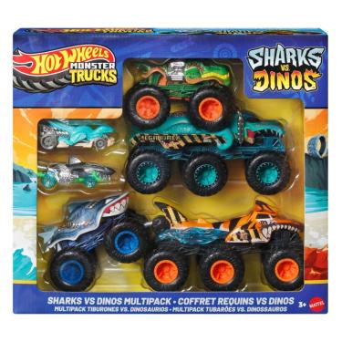 Imagem de Hot Wheels - Monster Trucks -Tubaroes vs Dinossauros MATTEL
