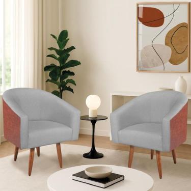 Imagem de Kit 2 Poltronas Jade Decorativa Moderna Sala de Estar Quarto Escritóri