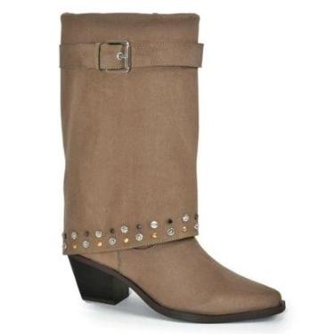 Imagem de Bota de Lapela e Salto Bloco Feminina Via Marte 257-003-01-Feminino