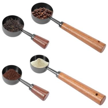 Imagem de KTZCTPCA 4 colheres de sopa, 2 colheres de sopa/30 ml e 2 colheres de sopa/15 ml, colher de sopa de cabo longo, colher de medição de farinha, colher de café para café moído, proteína em pó, chá