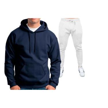 Imagem de Conjunto Moletom Masculino Feminino Blusa E Calça Top - lgamn, Azul ma