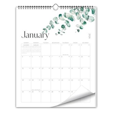 Imagem de Aesthetic Calendário de parede 2026-2027 – Calendário mensal 18 de janeiro de 2026 a junho de 2027, 36,8 cm x 26,7 cm, calendário vertical moderno para pendurar na parede para organizar e planejar