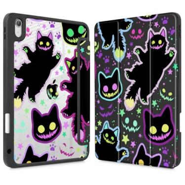 Imagem de Lepeoac Capa para iPad 11 polegadas A16 2025 geração 11ª / iPad 11 polegadas 2022 10ª geração, porta-lápis embutido com capa à prova de choque, capa traseira transparente transparente, despertar