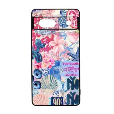 Imagem de qizjio Linda capa de telefone colagem à prova de choque protetora costeira capa de telefone para Google Pixel 7A